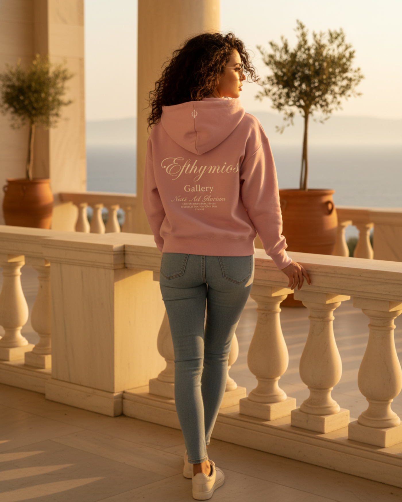 BORN FOR GLORY ZIP HOODIE - PINK