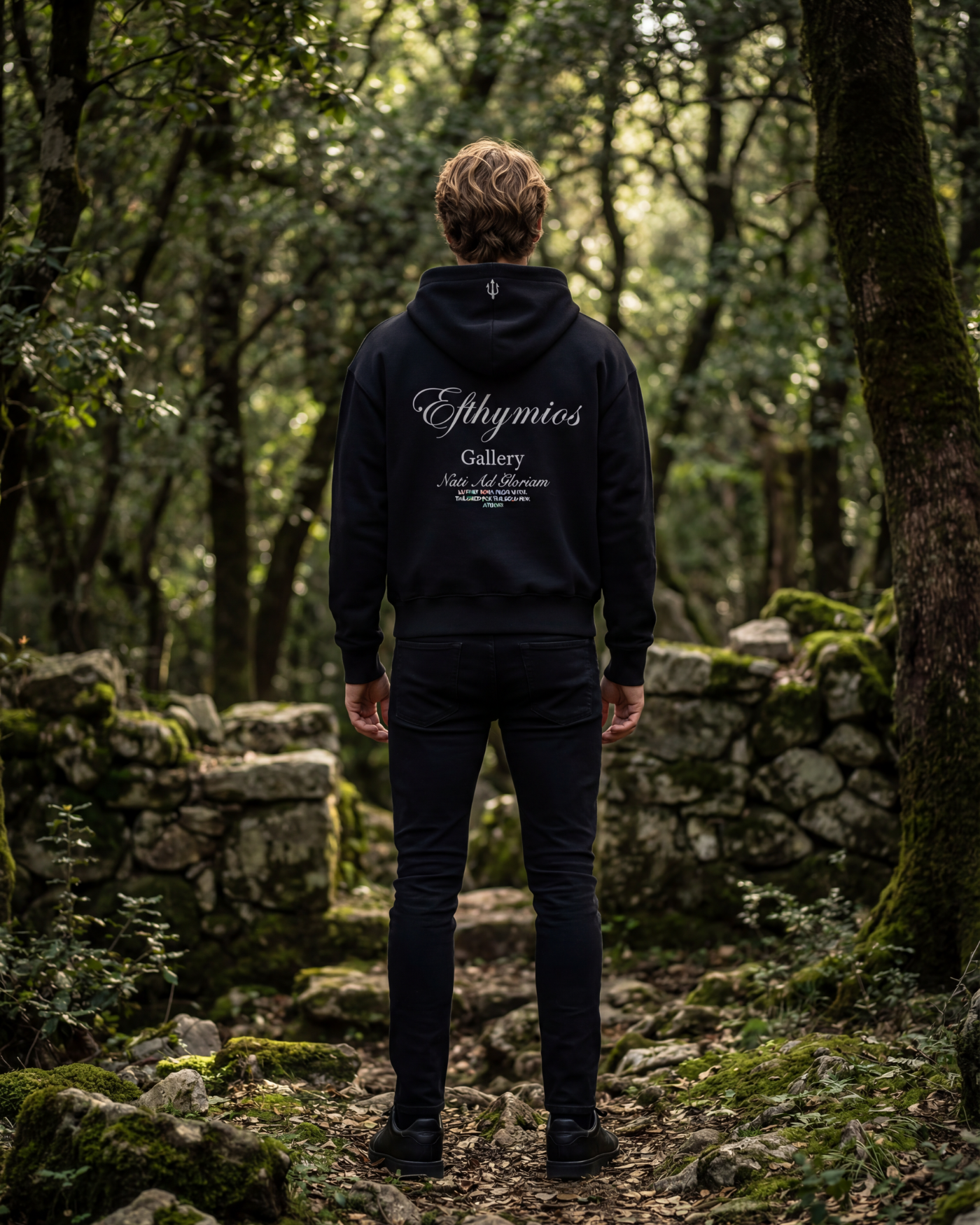 BORN FOR GLORY ZIP HOODIE - BLACK