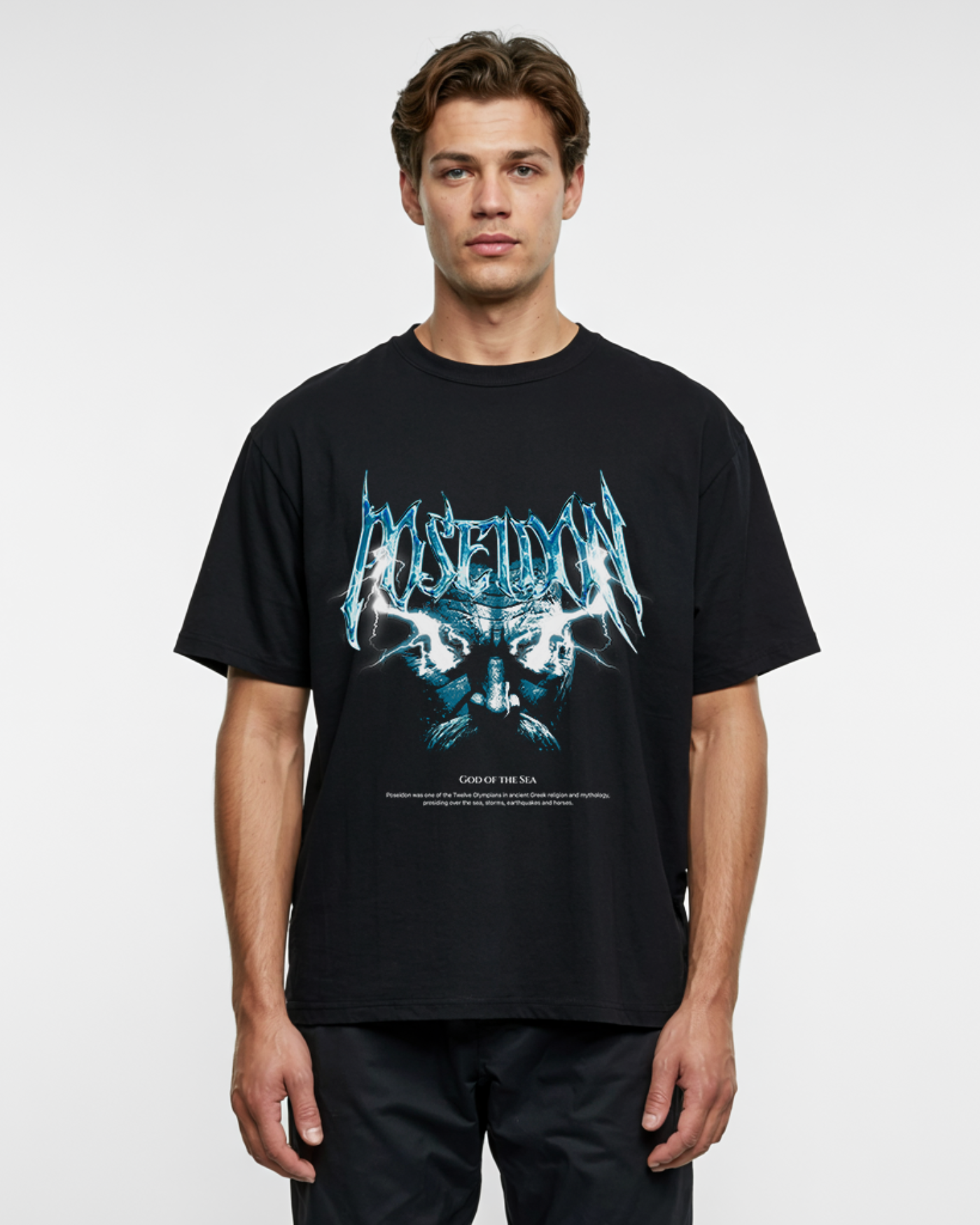 POSEIDON TIDE TEE - BLACK