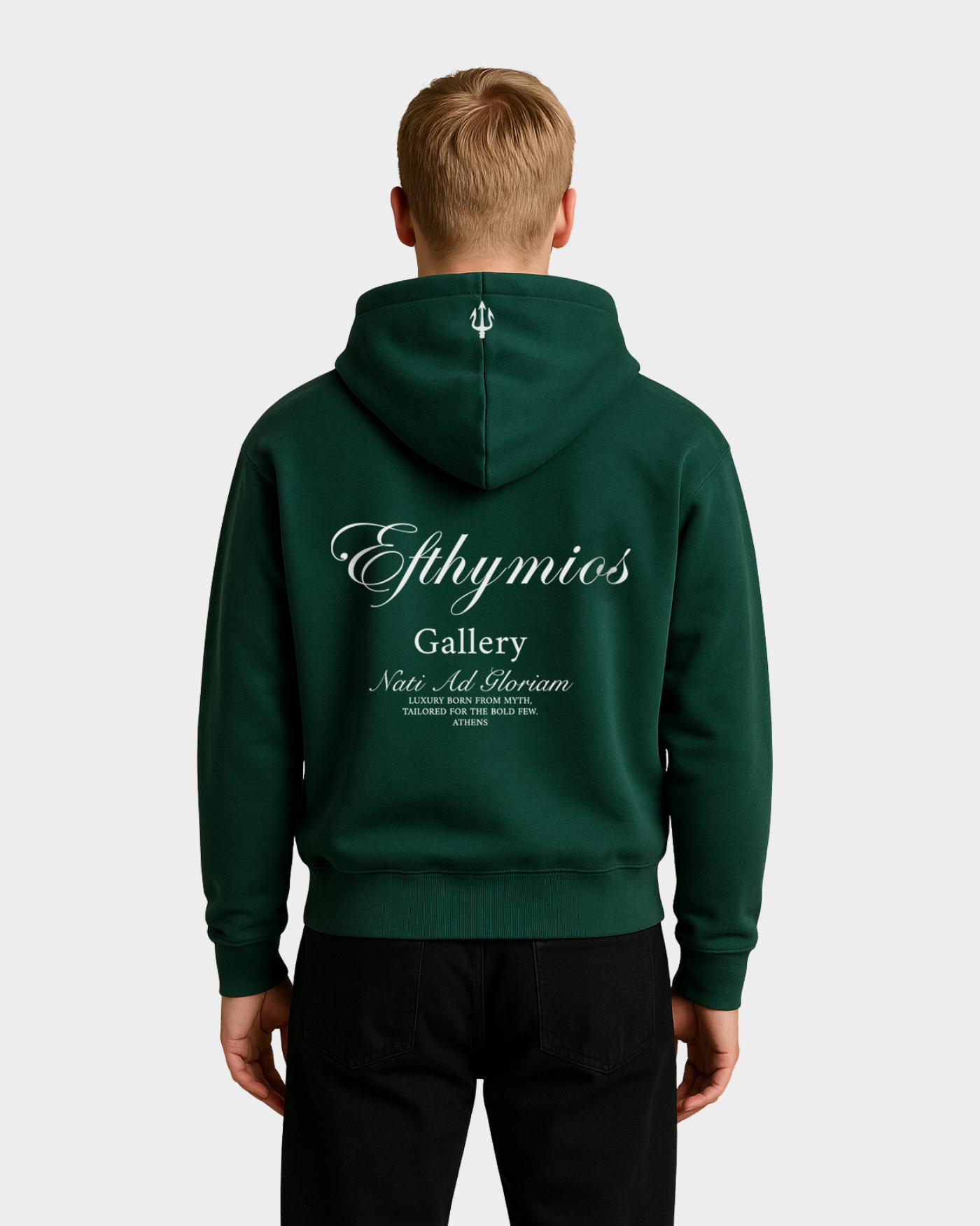 BORN FOR GLORY ZIP HOODIE - DARK GREEN