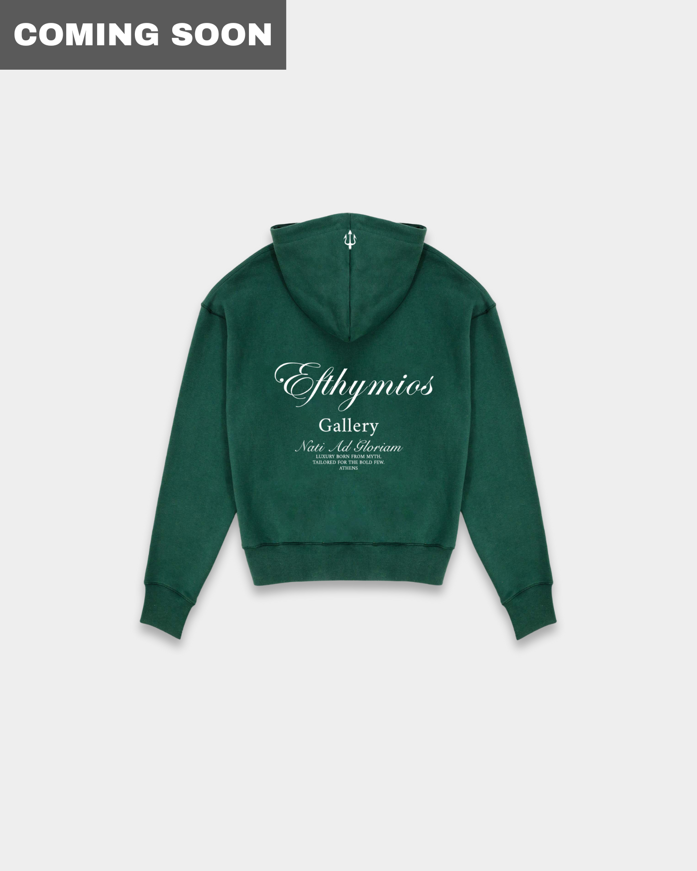 BORN FOR GLORY ZIP HOODIE - DARK GREEN