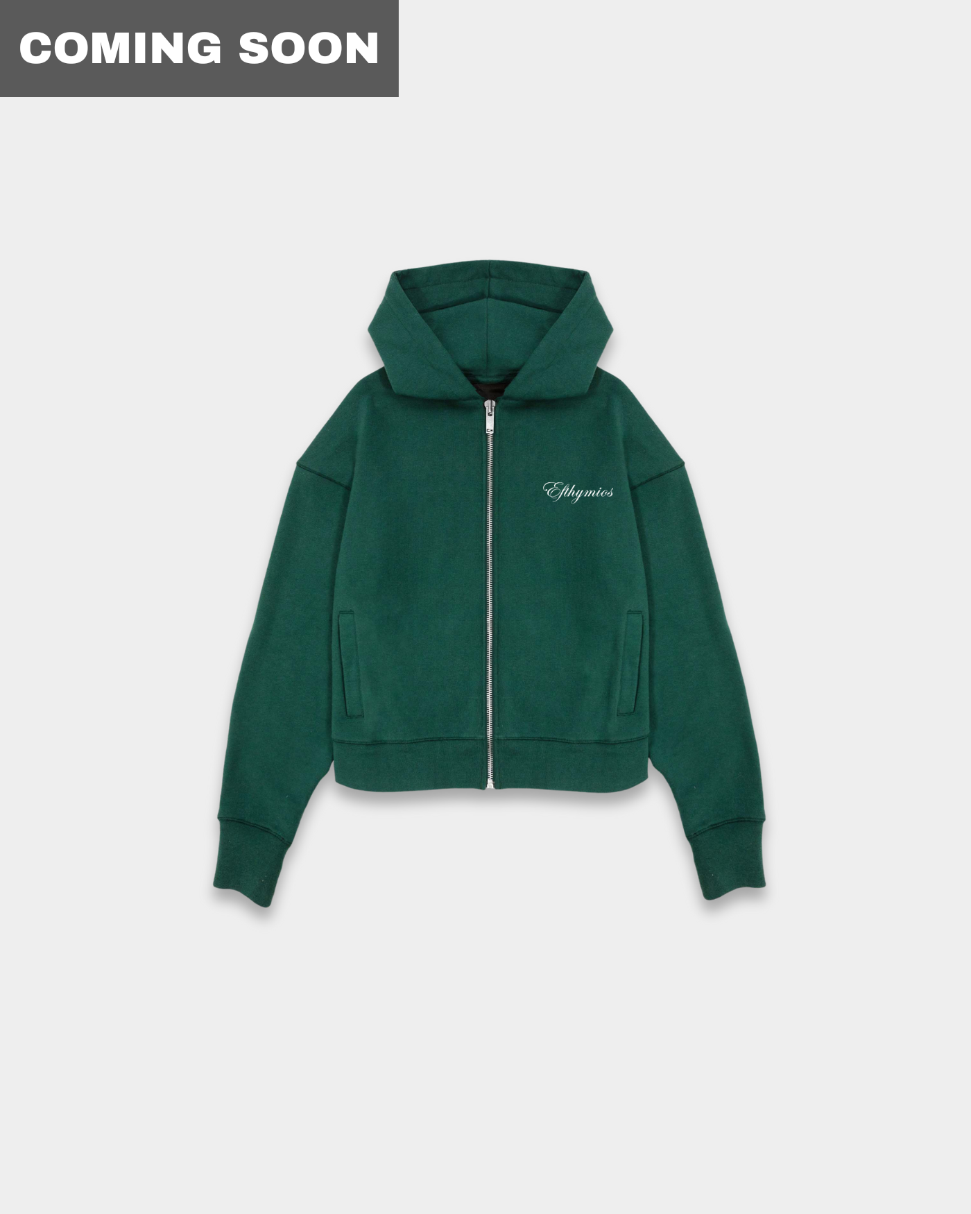 BORN FOR GLORY ZIP HOODIE - DARK GREEN