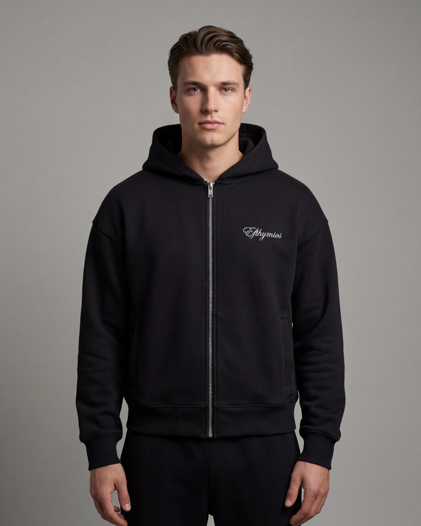 BORN FOR GLORY ZIP HOODIE - BLACK