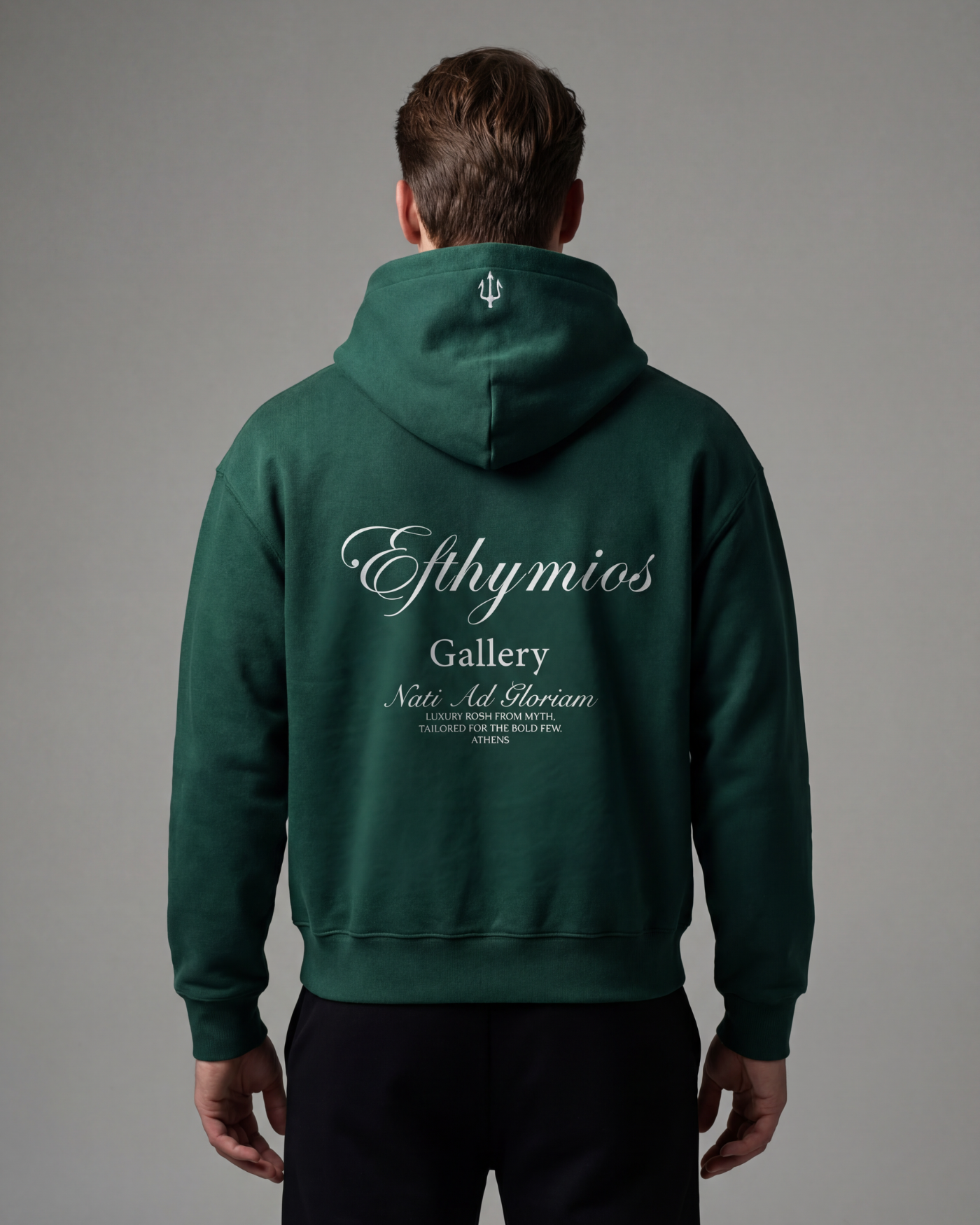 BORN FOR GLORY ZIP HOODIE - DARK GREEN