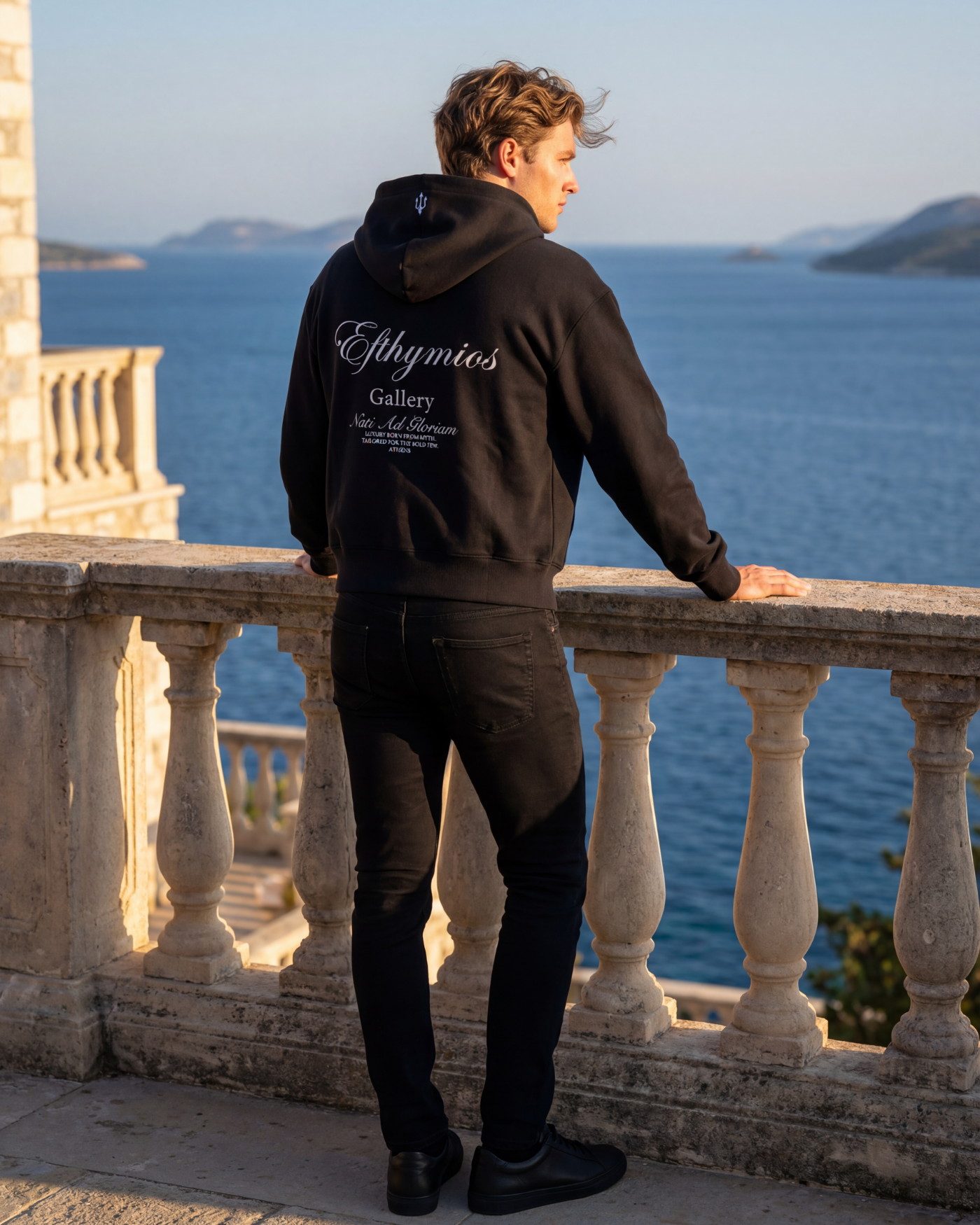 BORN FOR GLORY ZIP HOODIE - BLACK