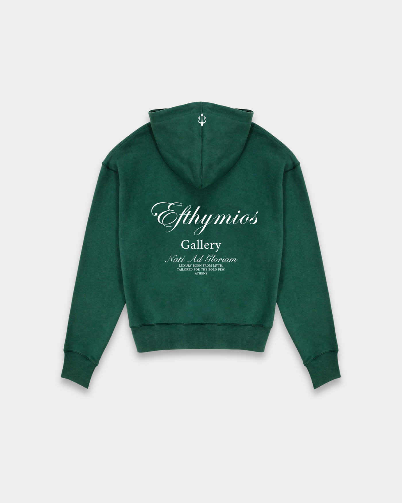 BORN FOR GLORY ZIP HOODIE - DARK GREEN