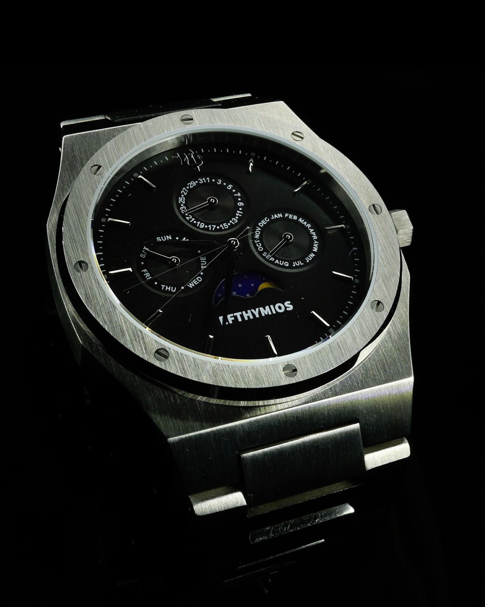SILVER BLACK STEEL